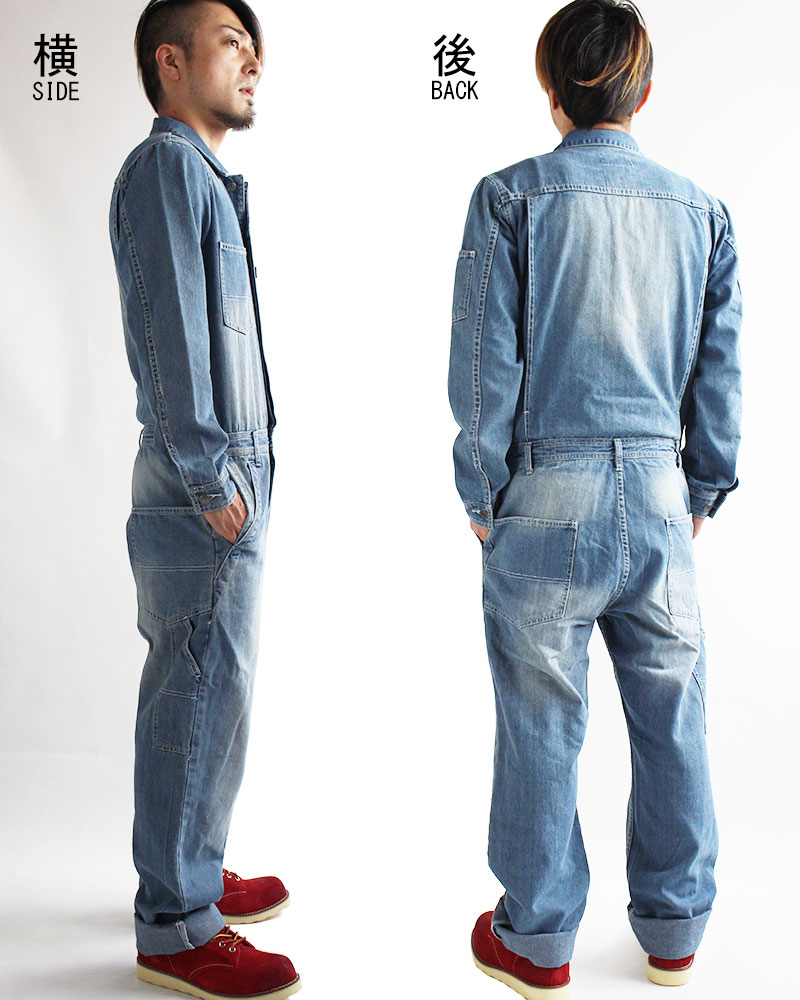 楽天市場】デニム オールインワン アメカジ つなぎ メンズ レディース