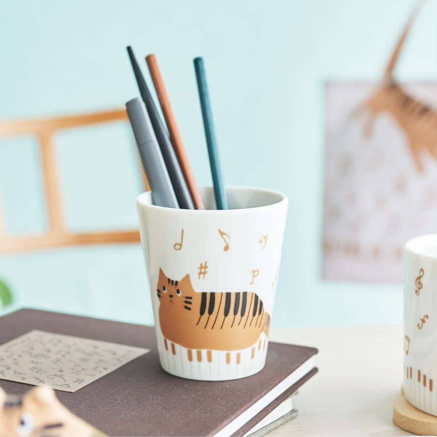 楽天市場】ピアノ モチーフ 雑貨 タンブラー コップ 猫 グッズ ピアノ