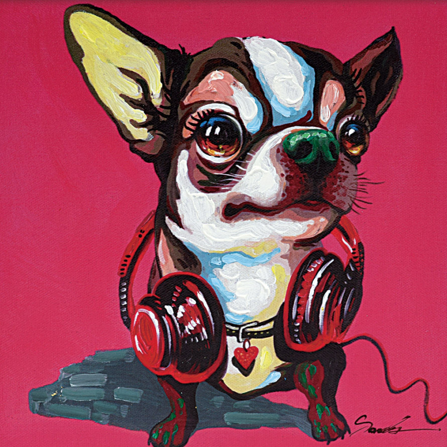 楽天市場】アートパネル 犬 チワワ アートフレーム 油絵 アート 絵