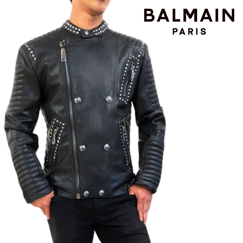 楽天市場】BALMAIN バルマン メンズ ライダース ジャケット 8011