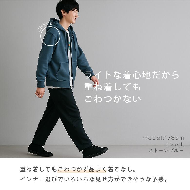 楽天市場】裏起毛 ダブルジップパーカー メンズ 秋冬 厚手 暖かい