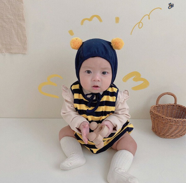 楽天市場】【宅】ベビー ハチさんなりきりロンパース 蜂 ミツバチ 長袖