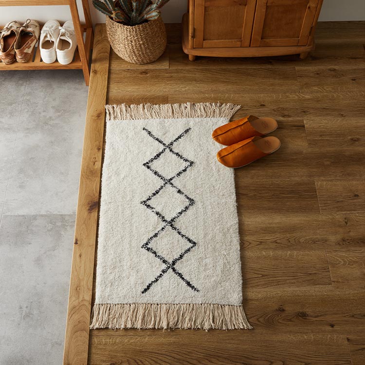 楽天市場】玄関マット マット 室内 屋内 ベニワレン 綿 コットン