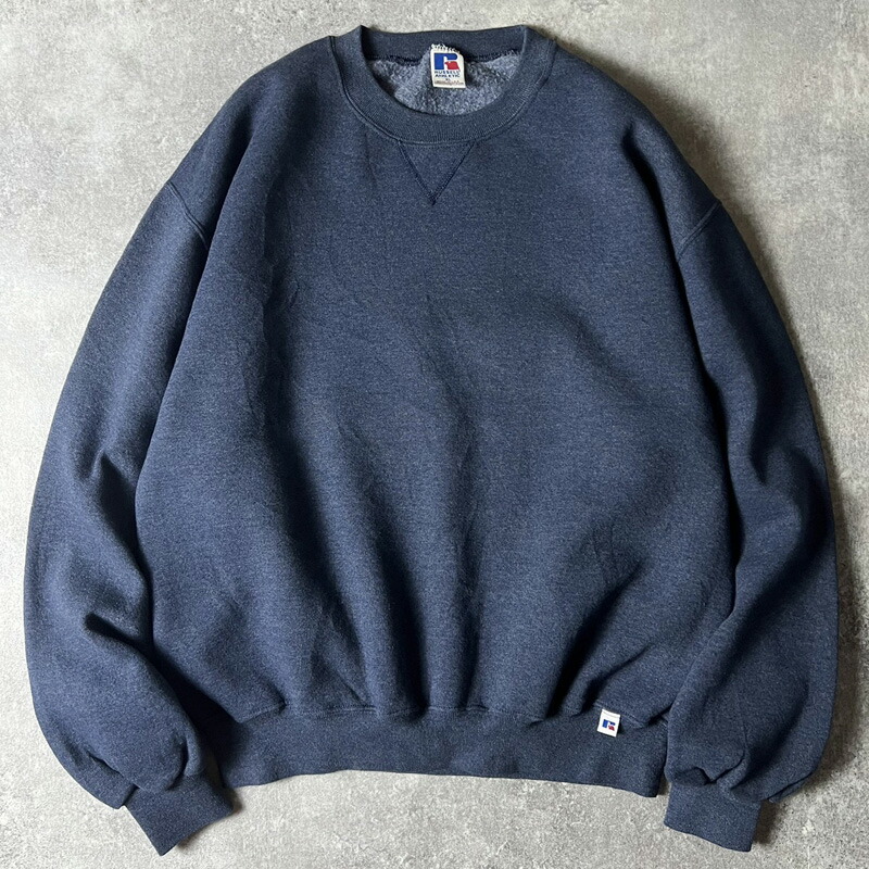 楽天市場】90s USA製 RUSSELL 無地 前V スウェット トレーナー XL / 90