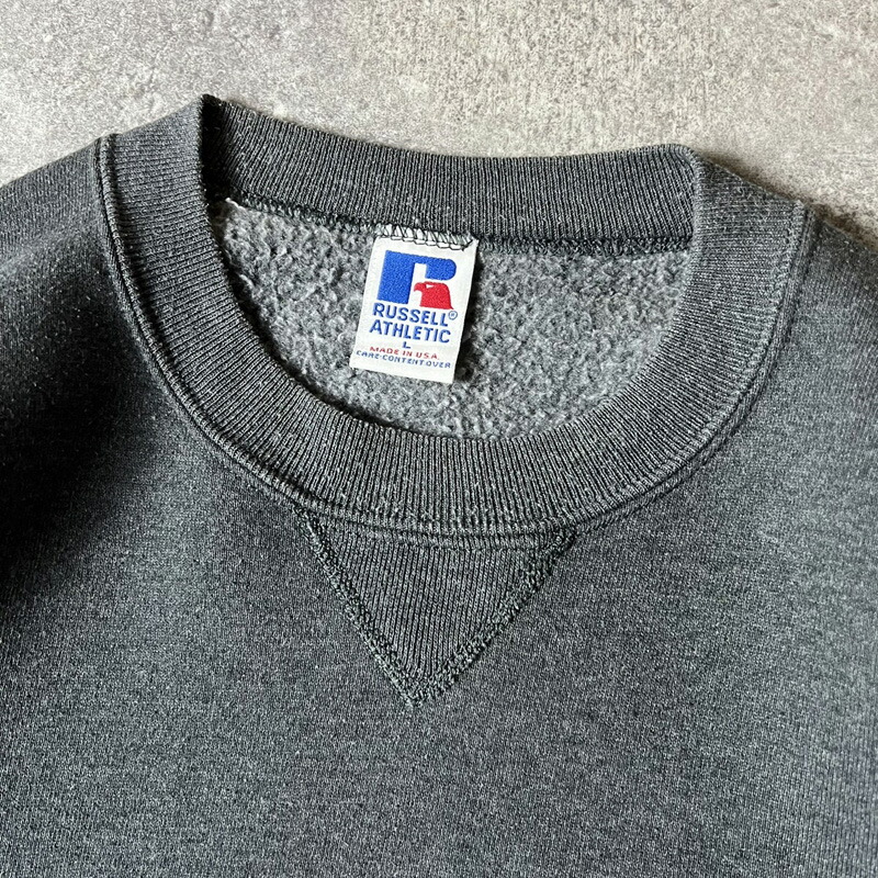 楽天市場】90s USA製 RUSSELL 無地 前V スウェット トレーナー L / 90
