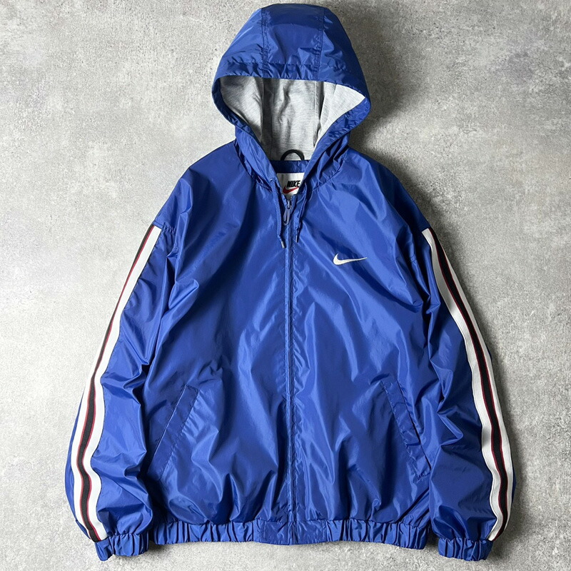 楽天市場】90s NIKE スウォッシュ 刺繍 フルジップ ナイロン パーカー