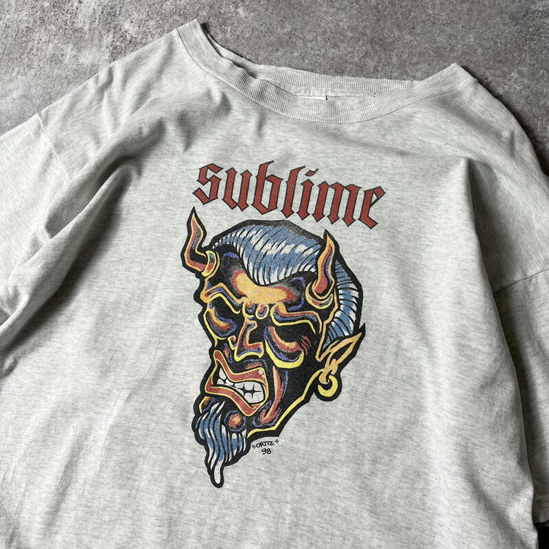楽天市場】90s SUBLIME OPIE ORTIZ 鬼 アート プリント 半袖 Tシャツ