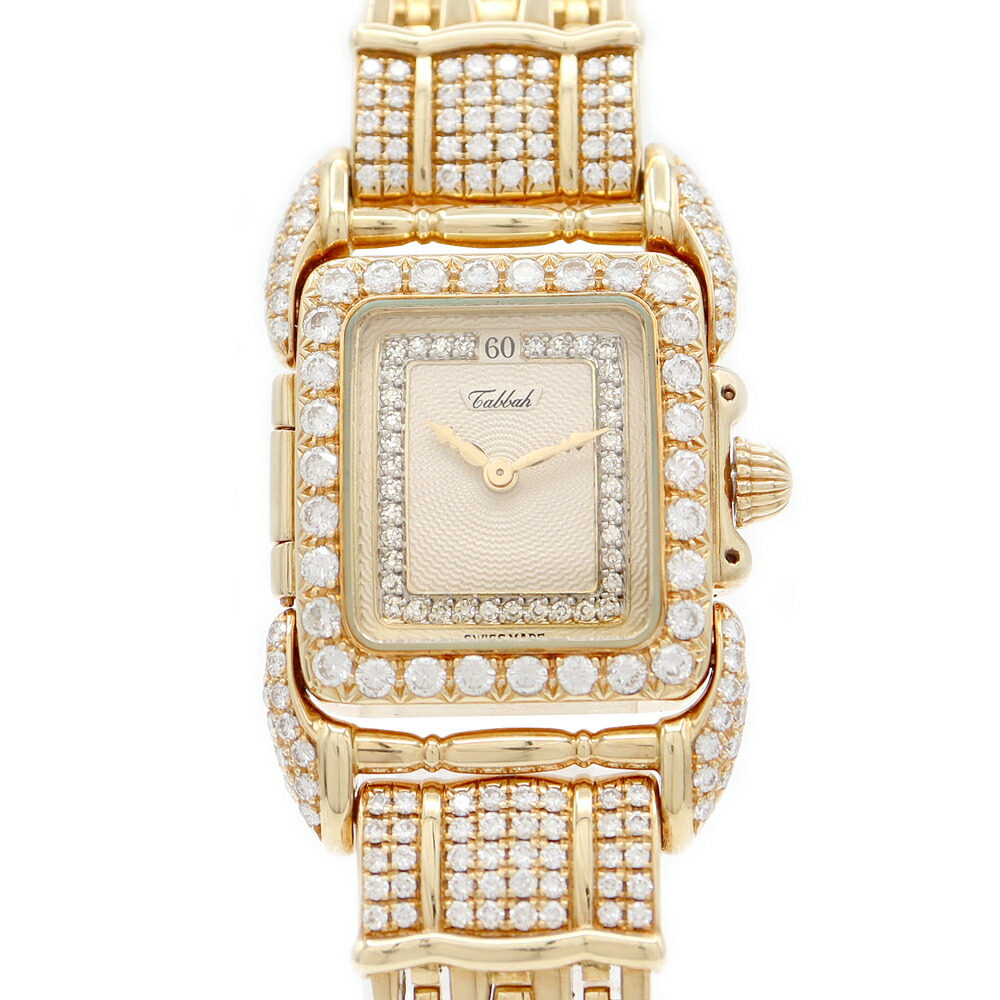 楽天市場】電池交換済 TABBAH タバー SAGA ダイヤベゼル ラグダイヤ