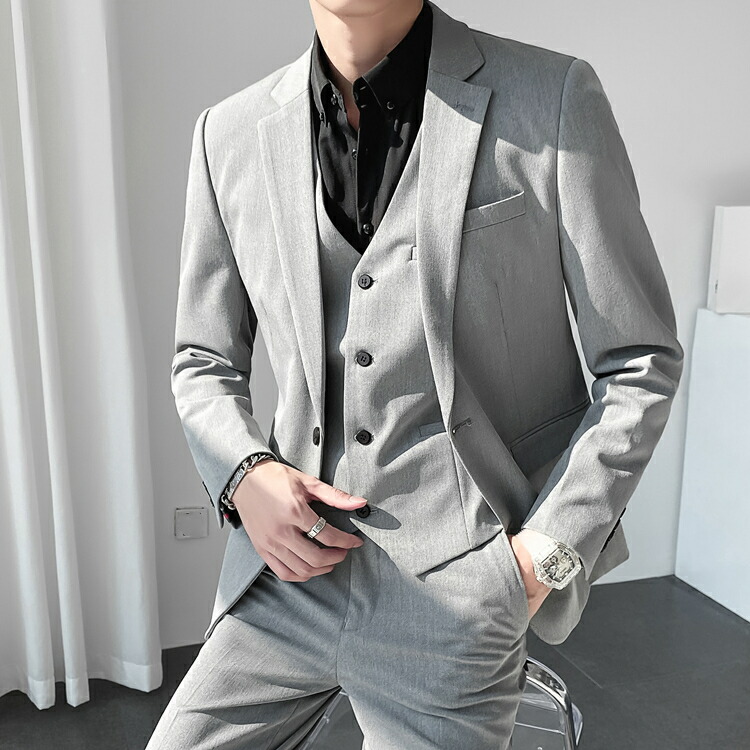 楽天市場】スリーピーススーツ メンズ ビジネススーツ スリムスーツ