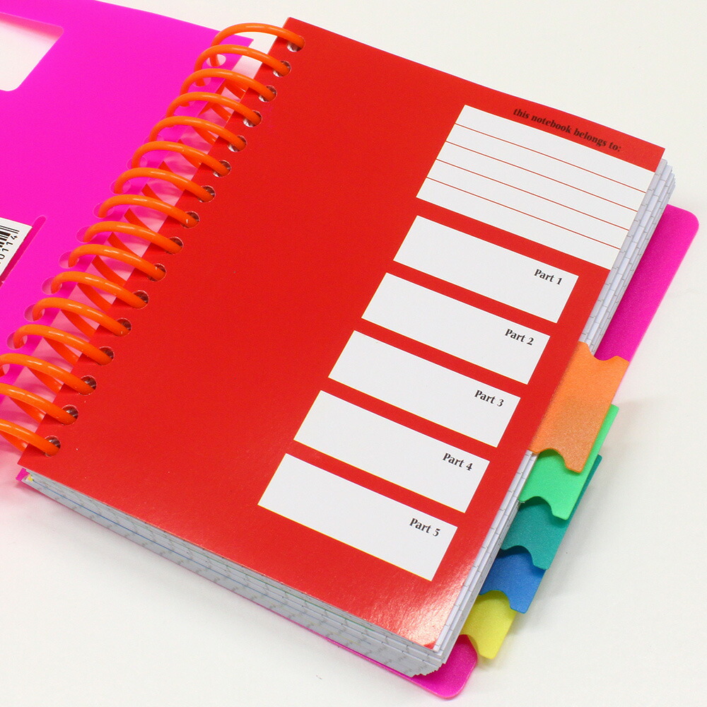 楽天市場】スパイラルノート ノート A6 方眼紙 インデックス 200枚 大