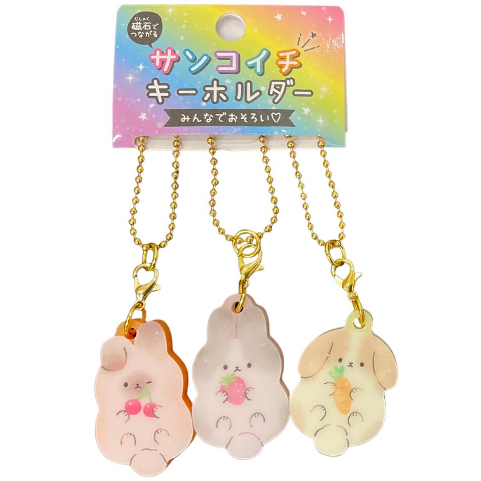 楽天市場】サンコイチキーホルダー ウサギ 兎 うさぎ 3個セット