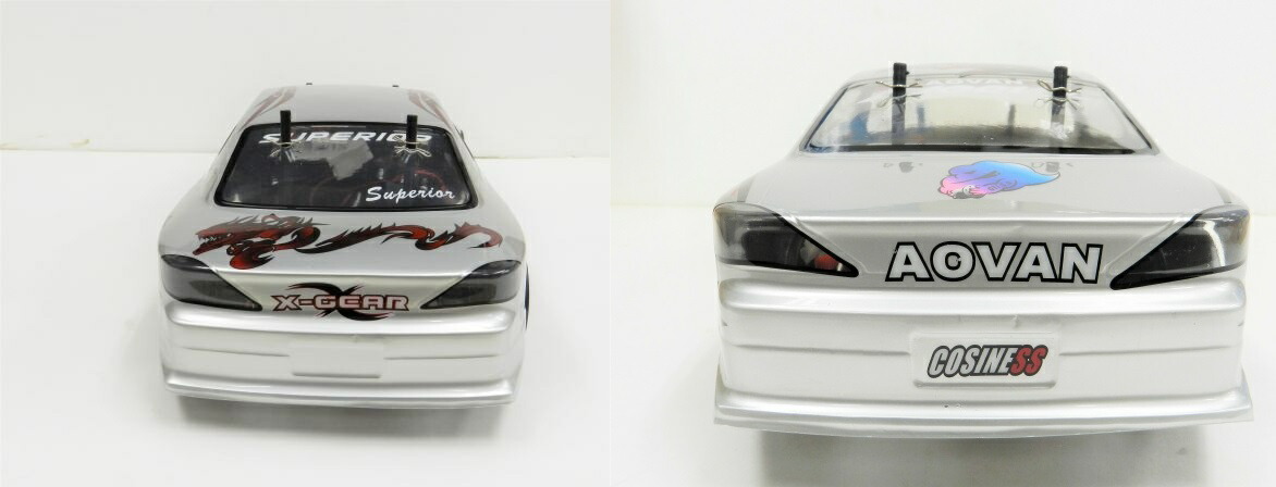 ターボ機能付き 1/10 ドリフトラジコンカー D001 白 スペアボディー付