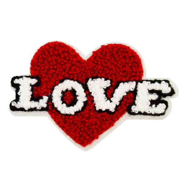 楽天市場】ワッペン 刺繍 アイロン接着 ハート LOVE 縦7cm×横10.5cm