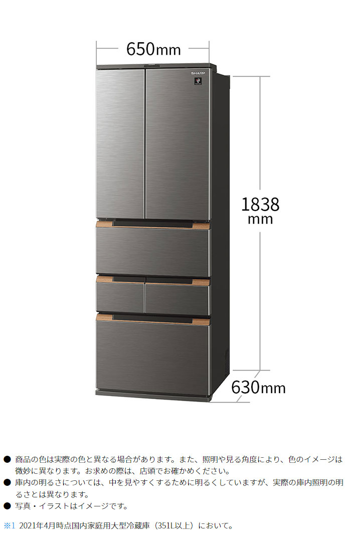 楽天市場】シャープ SJ-MF46H-S プラズマクラスター冷蔵庫 457L 左右