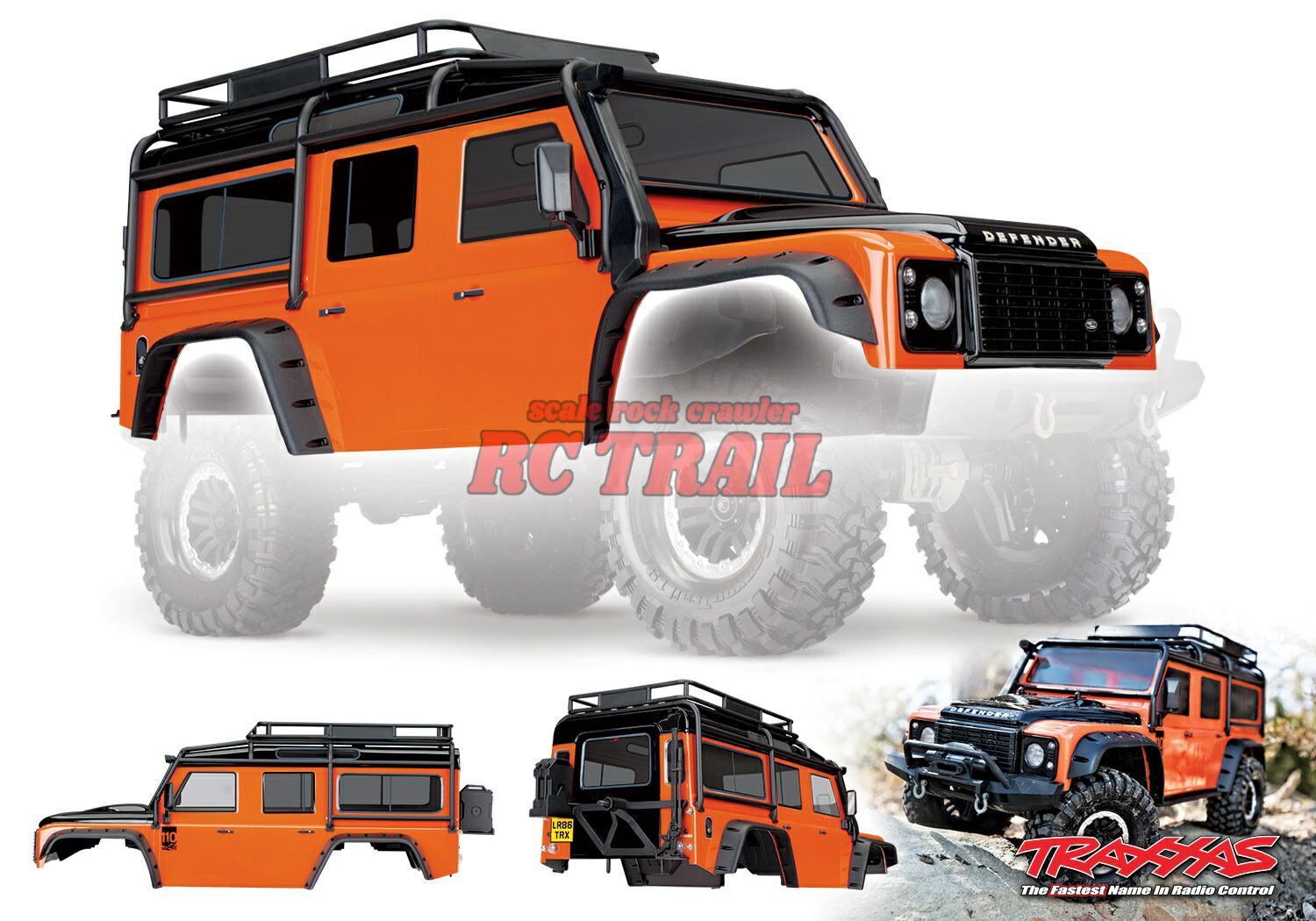 楽天市場】トラクサス TRX4用塗装済みボディ ランドローバー