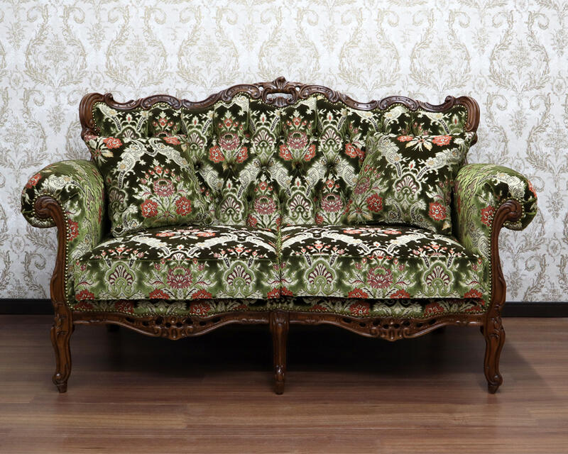 楽天市場】イタリア製 金華山織 2Pソファクラシック アンティーク