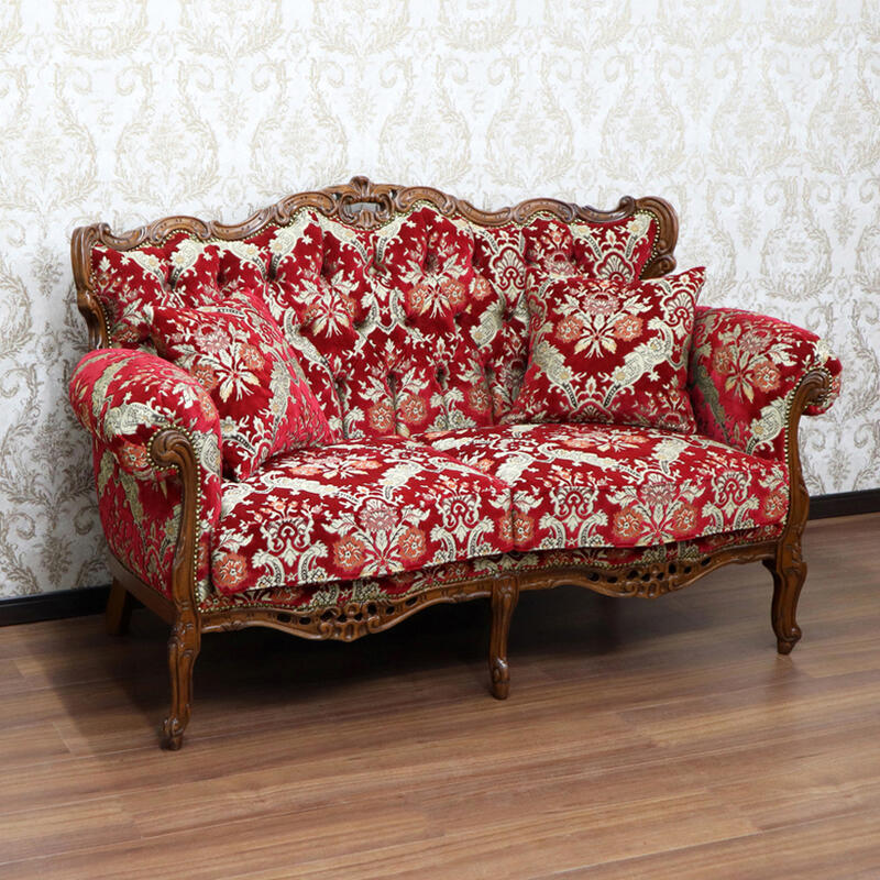 楽天市場】イタリア製 金華山織 2Pソファクラシック アンティーク