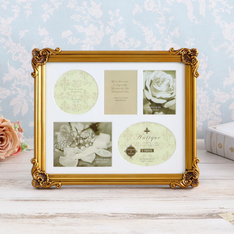 楽天市場】アンティークスタイル フォトフレーム ゴールド Lサイズ