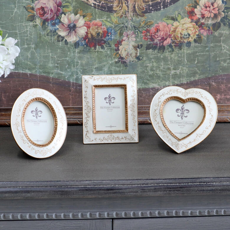 楽天市場】ミニフォトフレーム アンティークホワイト 3種類より選択