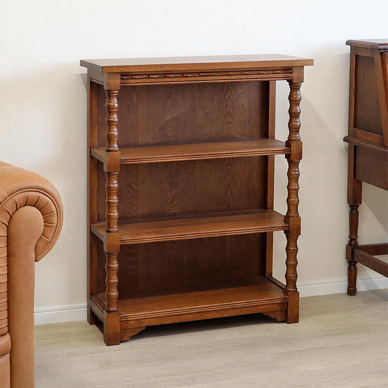 楽天市場】アンティークオーク 3段シェルフアンティーク クラシック