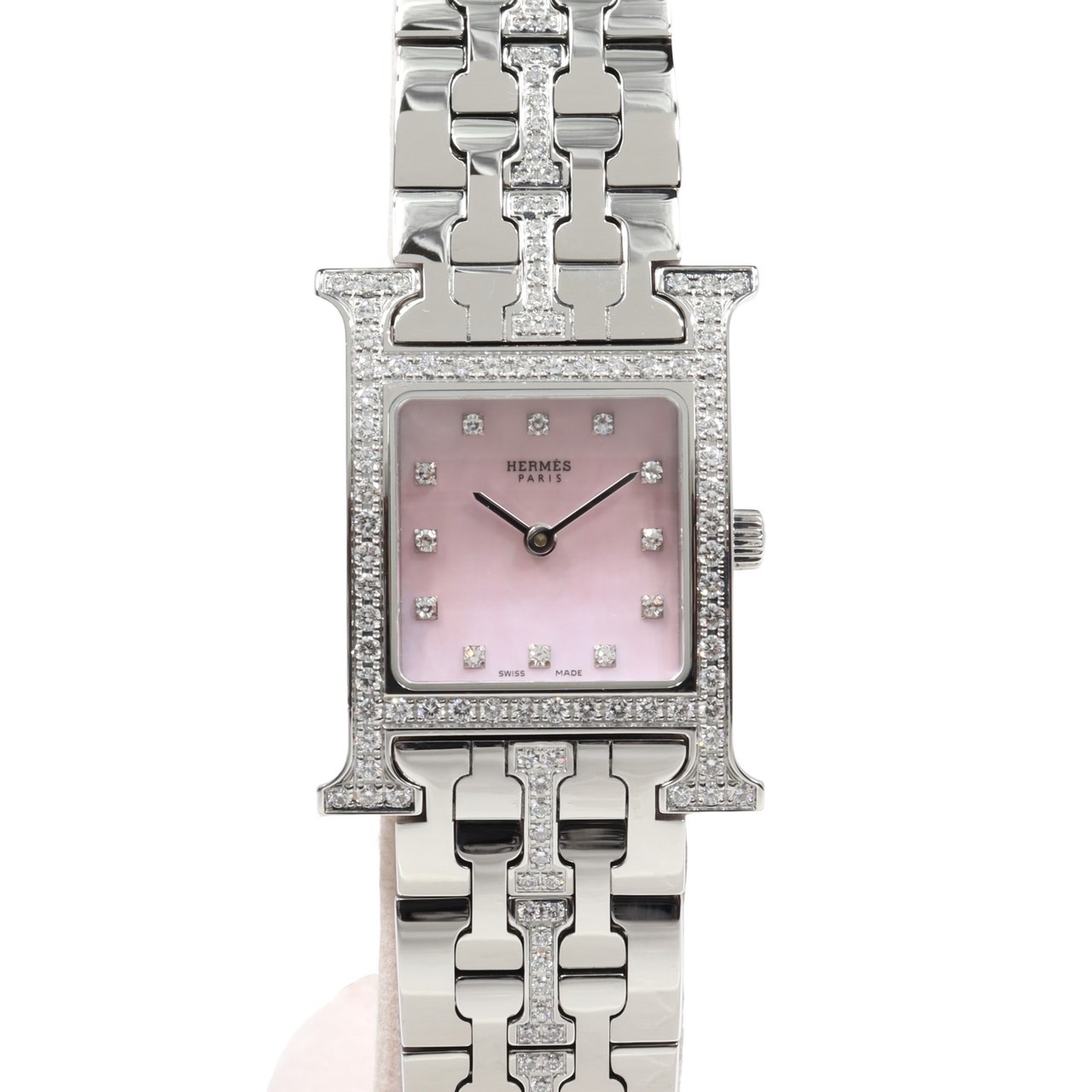 楽天市場】HERMES エルメス Hウォッチ HH1.230 ダイヤベゼル