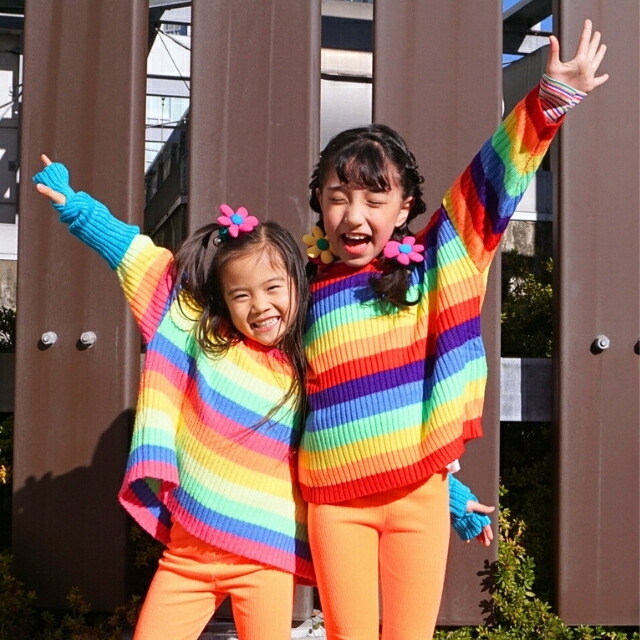 楽天市場】【レインボーニット】キッズ ボーダーニット セーター