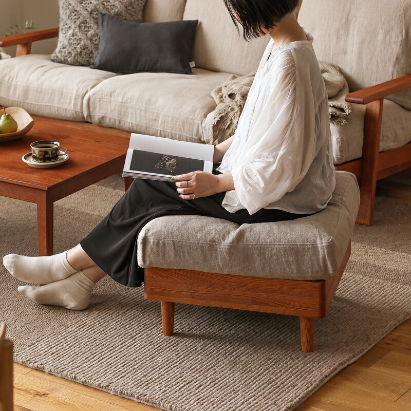 楽天市場】オットマン NOANA ノアナ ブラウンフレーム 1人掛け ソファ