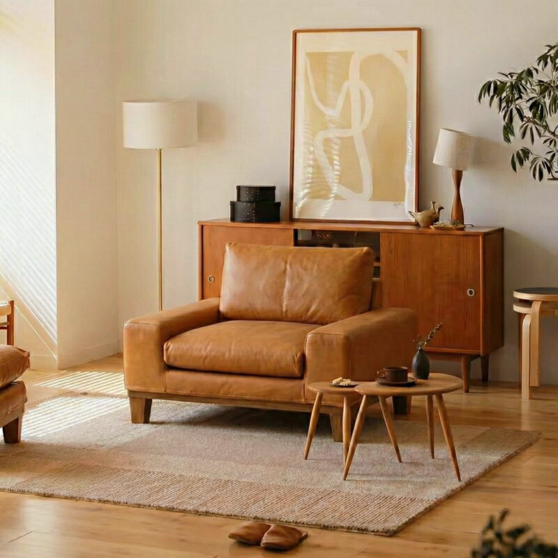 楽天市場】1人掛けソファー folk／BR ブラウン 北欧 ナチュラル