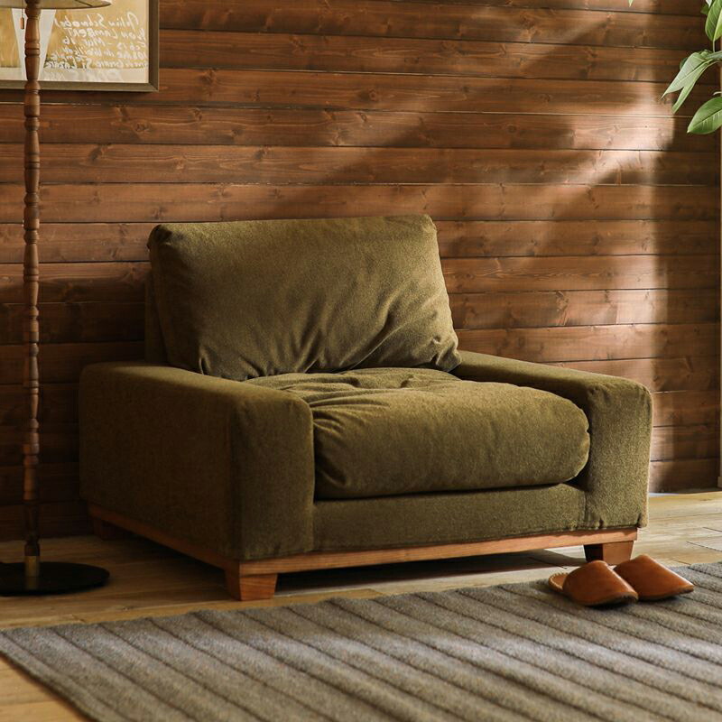 楽天市場】1人掛けソファー folk／BR ブラウン 北欧 ナチュラル