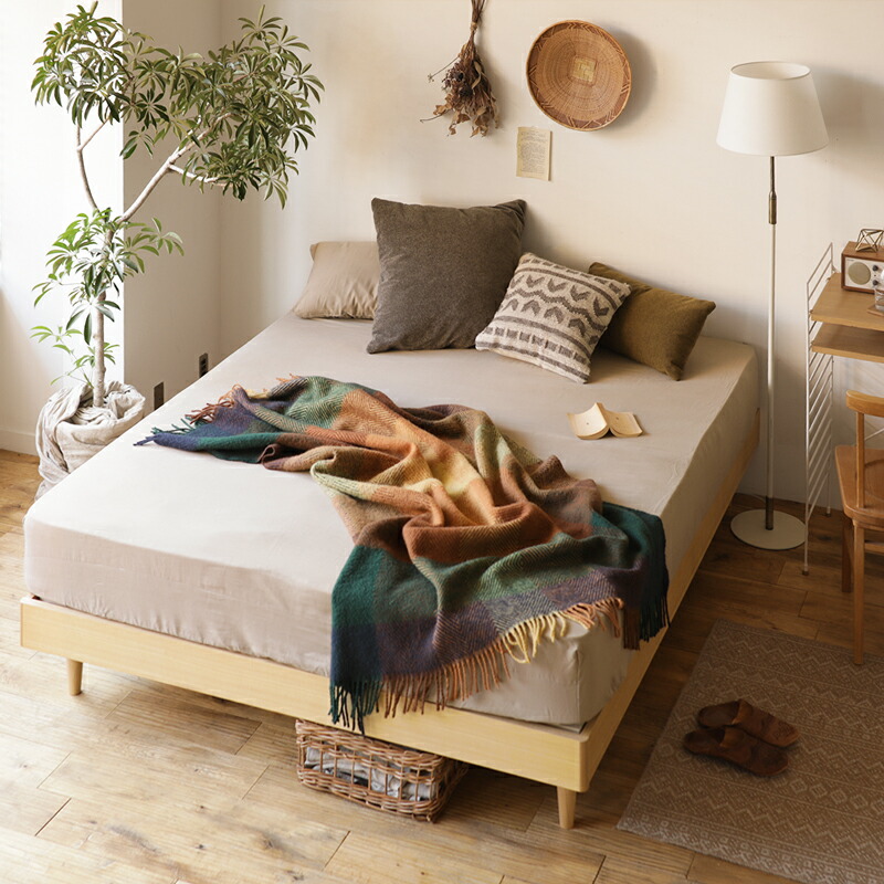 楽天市場】ベッド NOANA／NA ヘッドレス ダブルサイズ フレームのみ