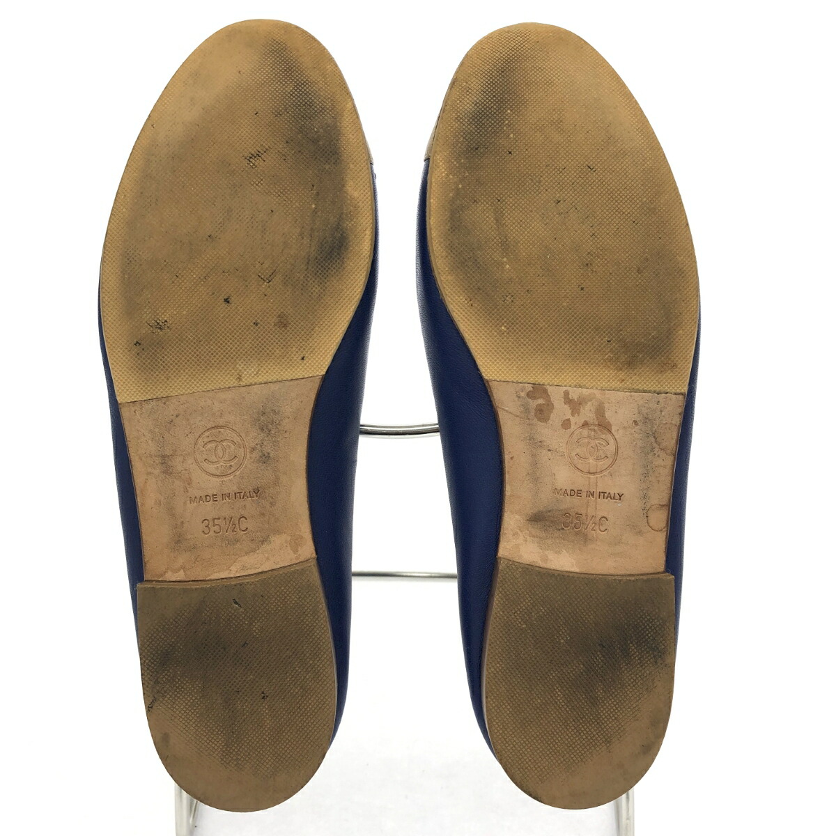 楽天市場】CHANEL シャネル バレエシューズ 35 1/2C G02819 ゴールド