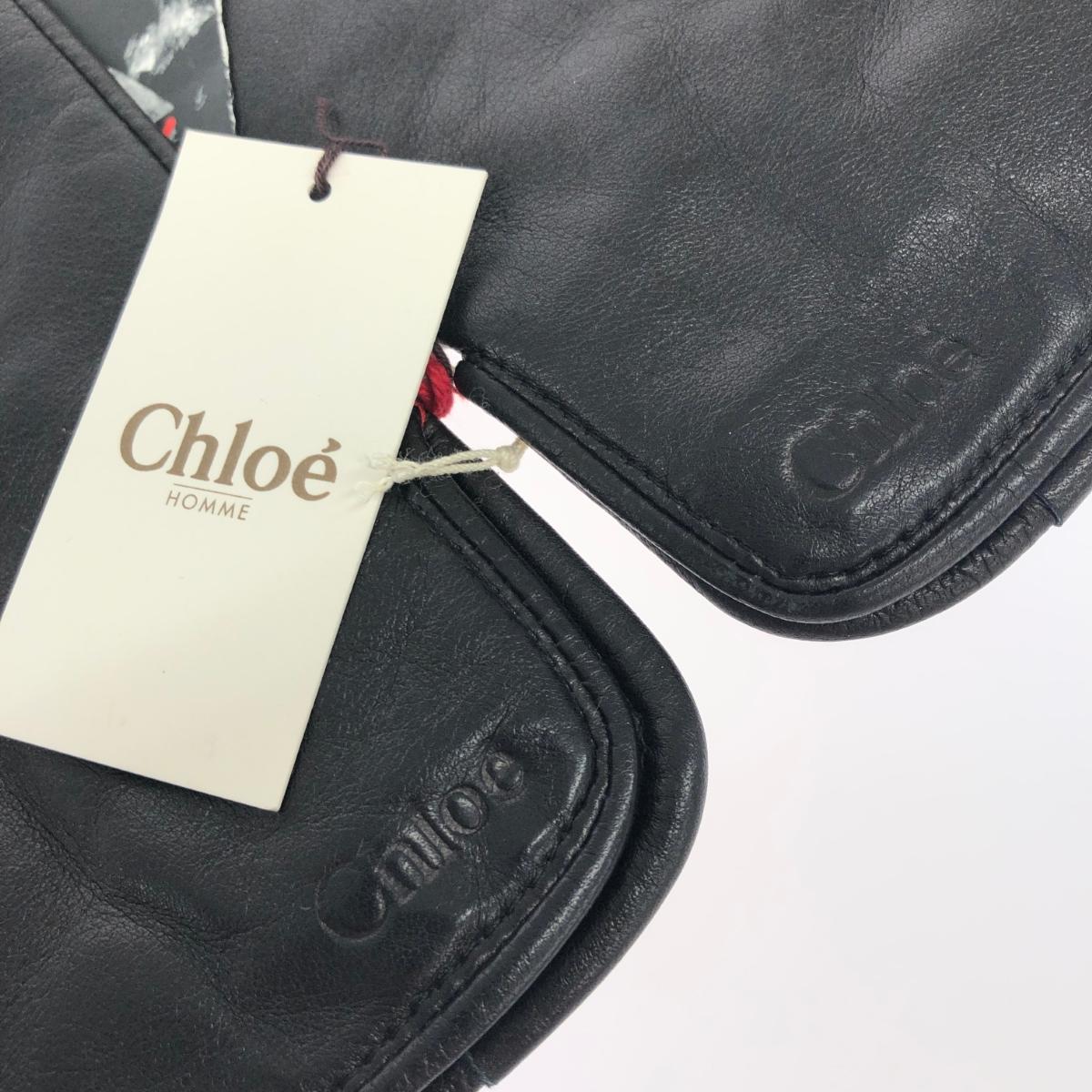 楽天市場】Chloe クロエ 手袋 未使用品 ブラック レザー レディース