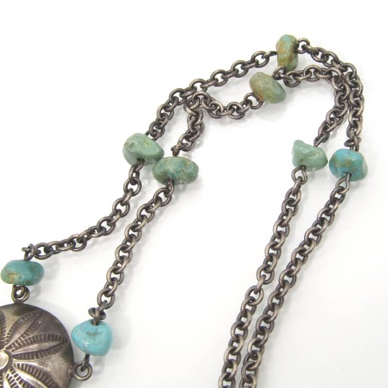 イ*ム様 ラルフローレン RL シルバー925 花型コンチョ グリーン