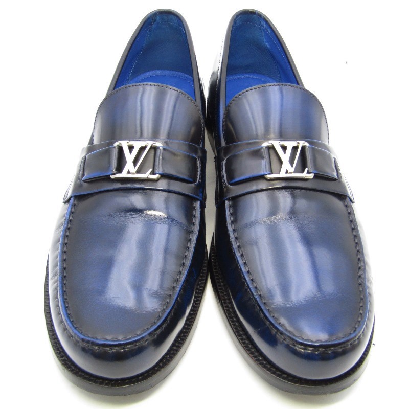 楽天市場】【中古】LOUIS VUITTON ルイヴィトン 9.5 レザーローファー