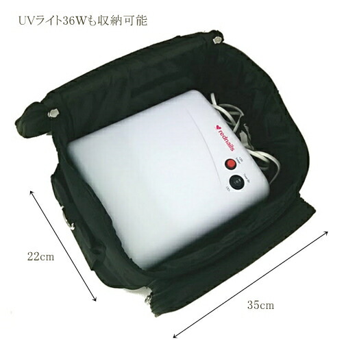 楽天市場】ネイルバッグ 軽量バニティーバック ブラック 化粧品 収納