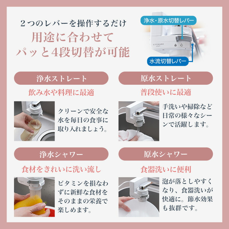 楽天市場】蛇口直結型 浄水器 国産 きよまろスマート 蛇口 コンパクト