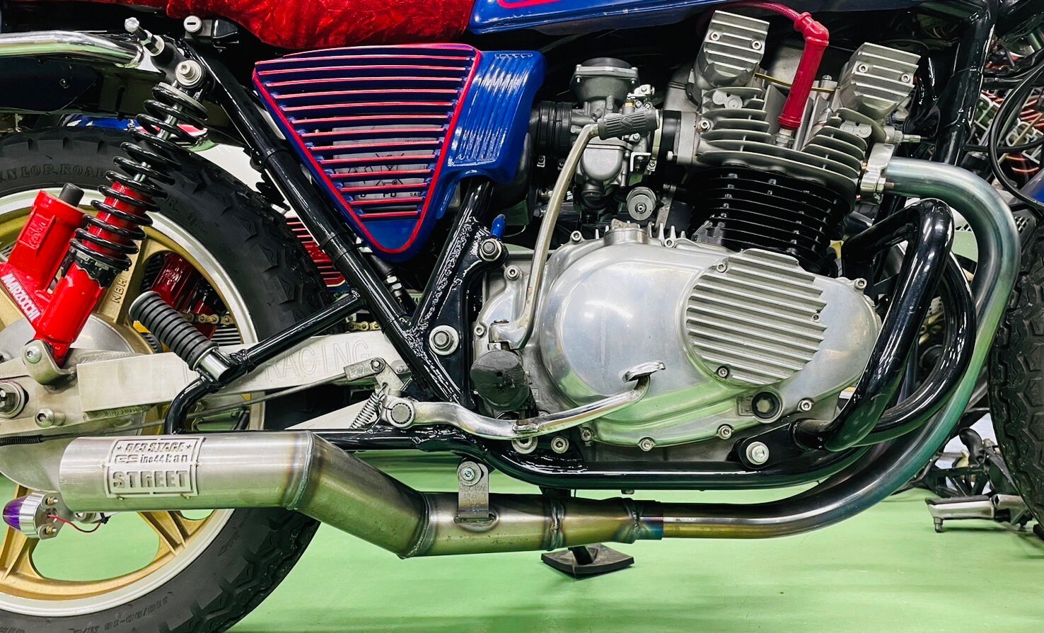 楽天市場】REDSTAGE GS400 猪管STREET ショート管タイプ オリジナル