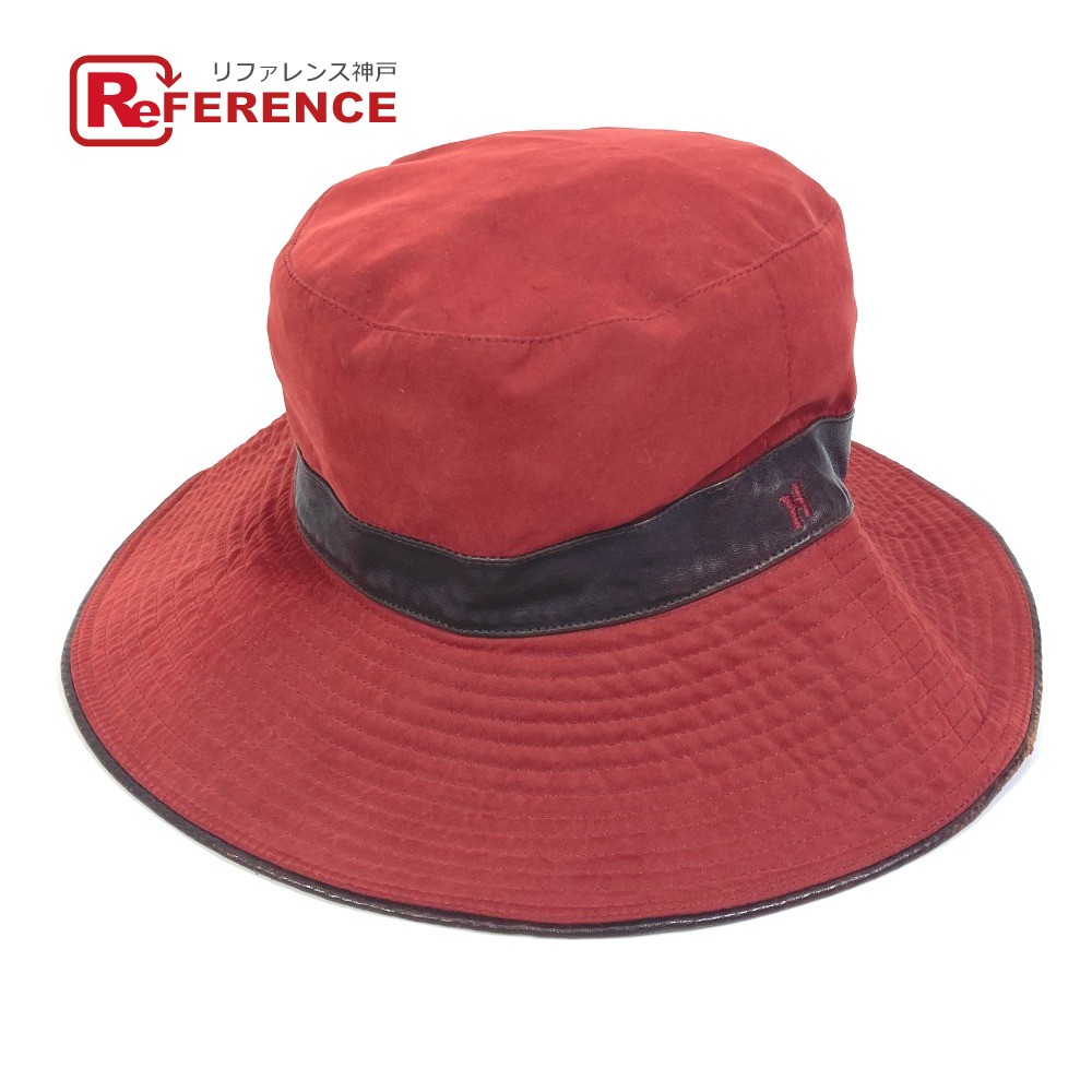 楽天市場】HERMES エルメス バケットハット H刺繍 ロゴ つば広 帽子