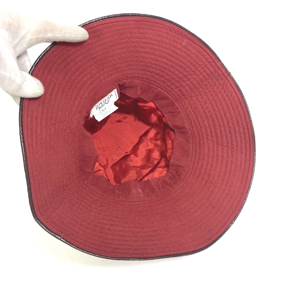 楽天市場】HERMES エルメス バケットハット H刺繍 ロゴ つば広 帽子