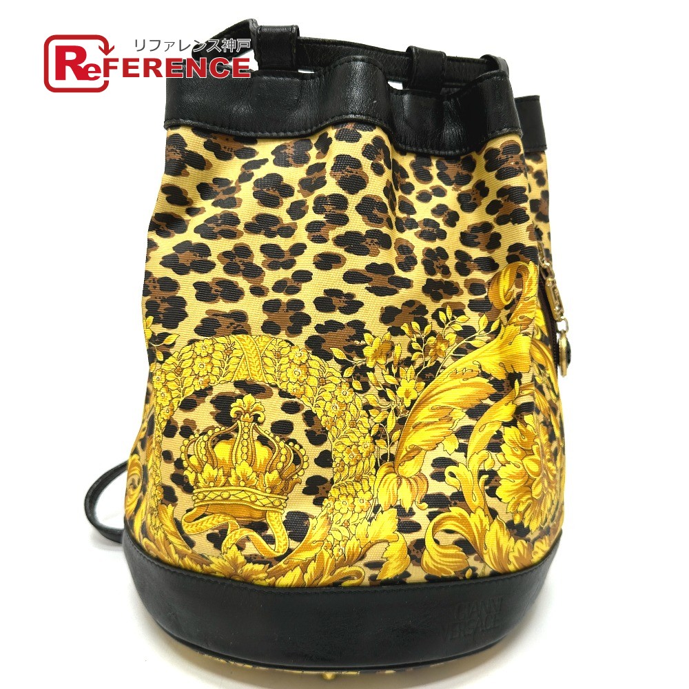 楽天市場】VERSACE ヴェルサーチ ヴィンテージ レオパード 巾着 豹柄