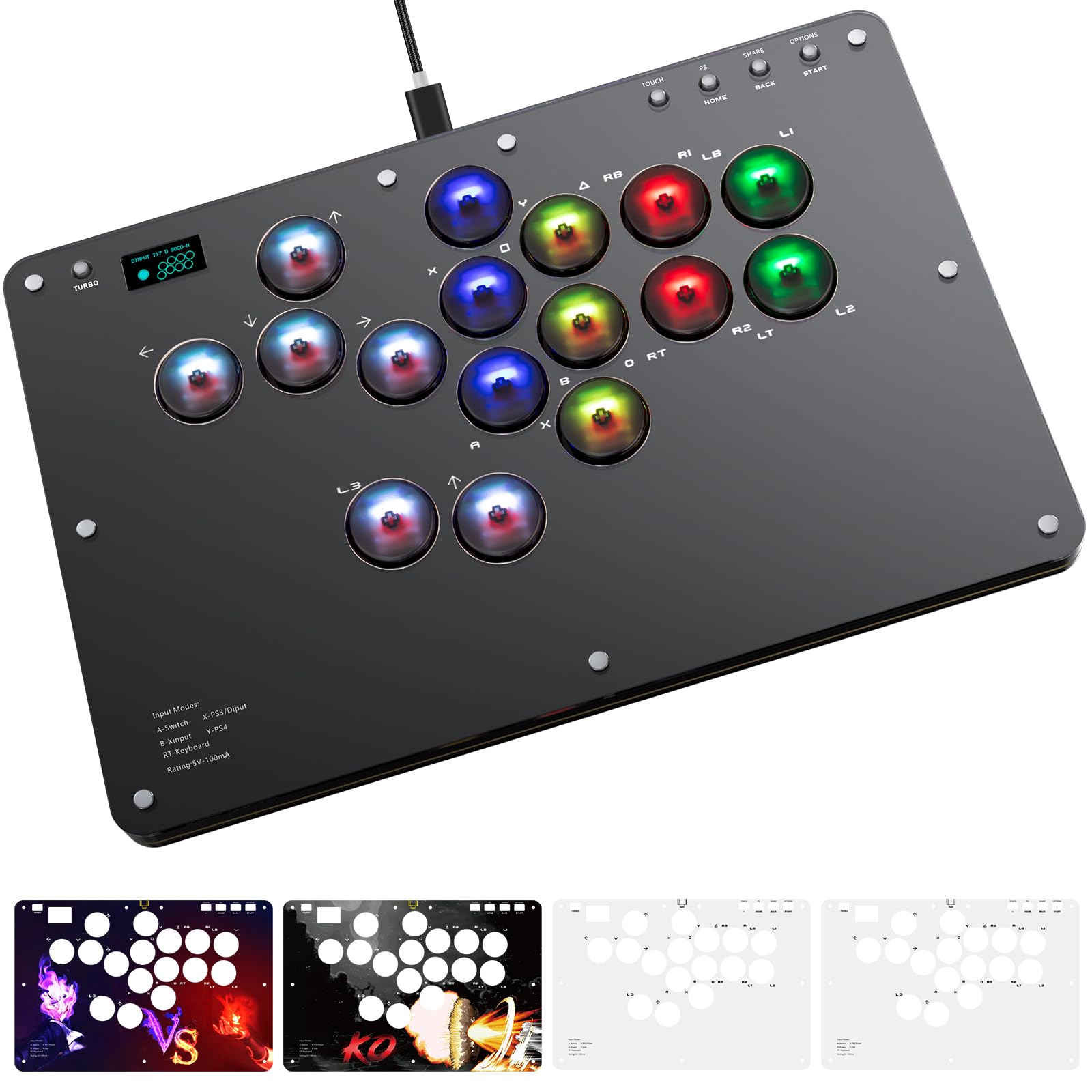 アケコン レバーレス 兼用 切り替え コントローラー スト6】パッド