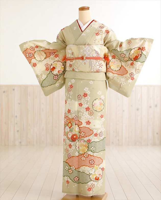 楽天市場】訪問着レンタル フルセット hw1332 七五三 結婚式 着物