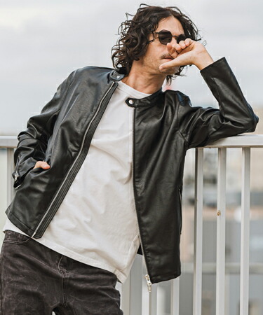 楽天市場】【CAMBIO(カンビオ)】PUシングルライダースジャケット : CAMBIO