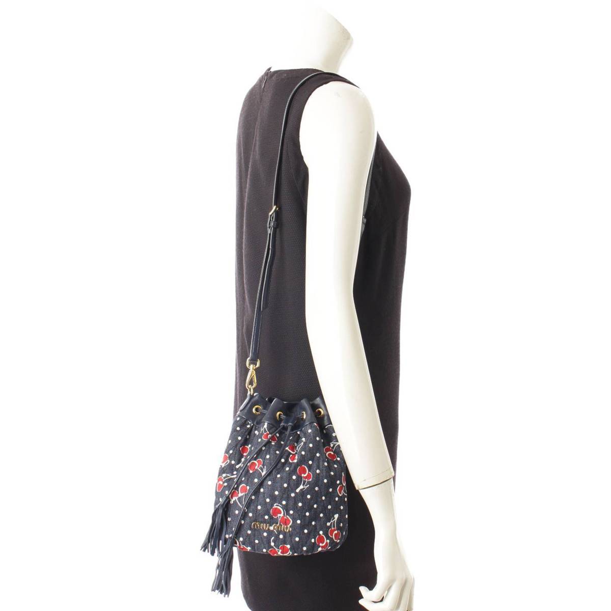 楽天市場】【ミュウミュウ】Miu Miu デニム ドローストリング チェリー