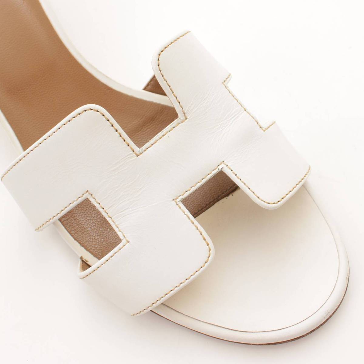 楽天市場】【エルメス】Hermes オアジス Hマーク レザー ミュール