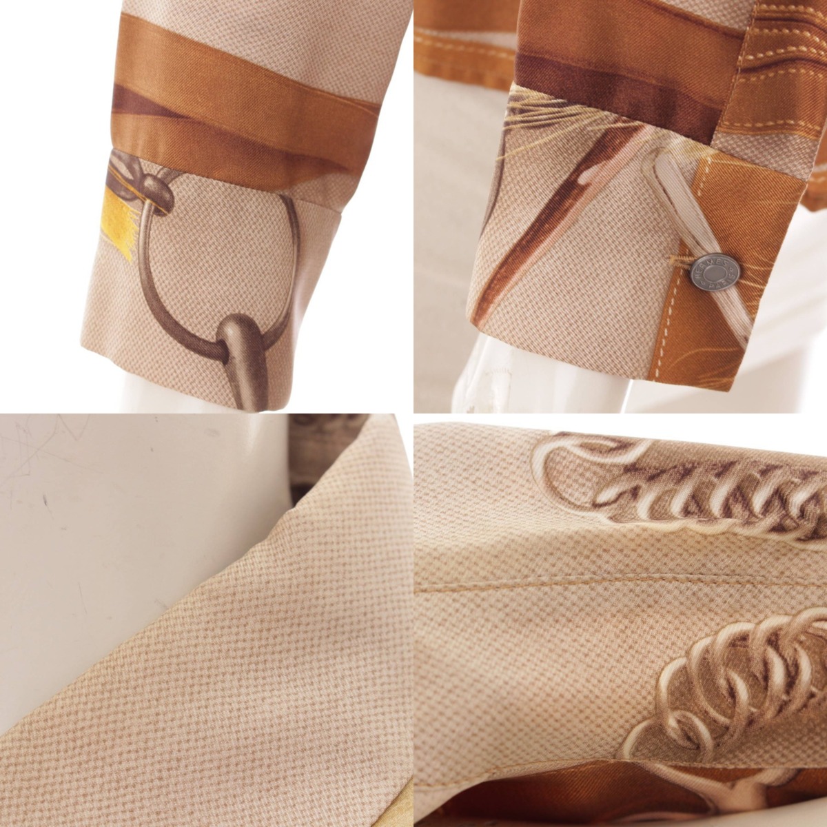 楽天市場】【エルメス】Hermes ゴルチエ期 シルクシャツ ブラウス 馬具