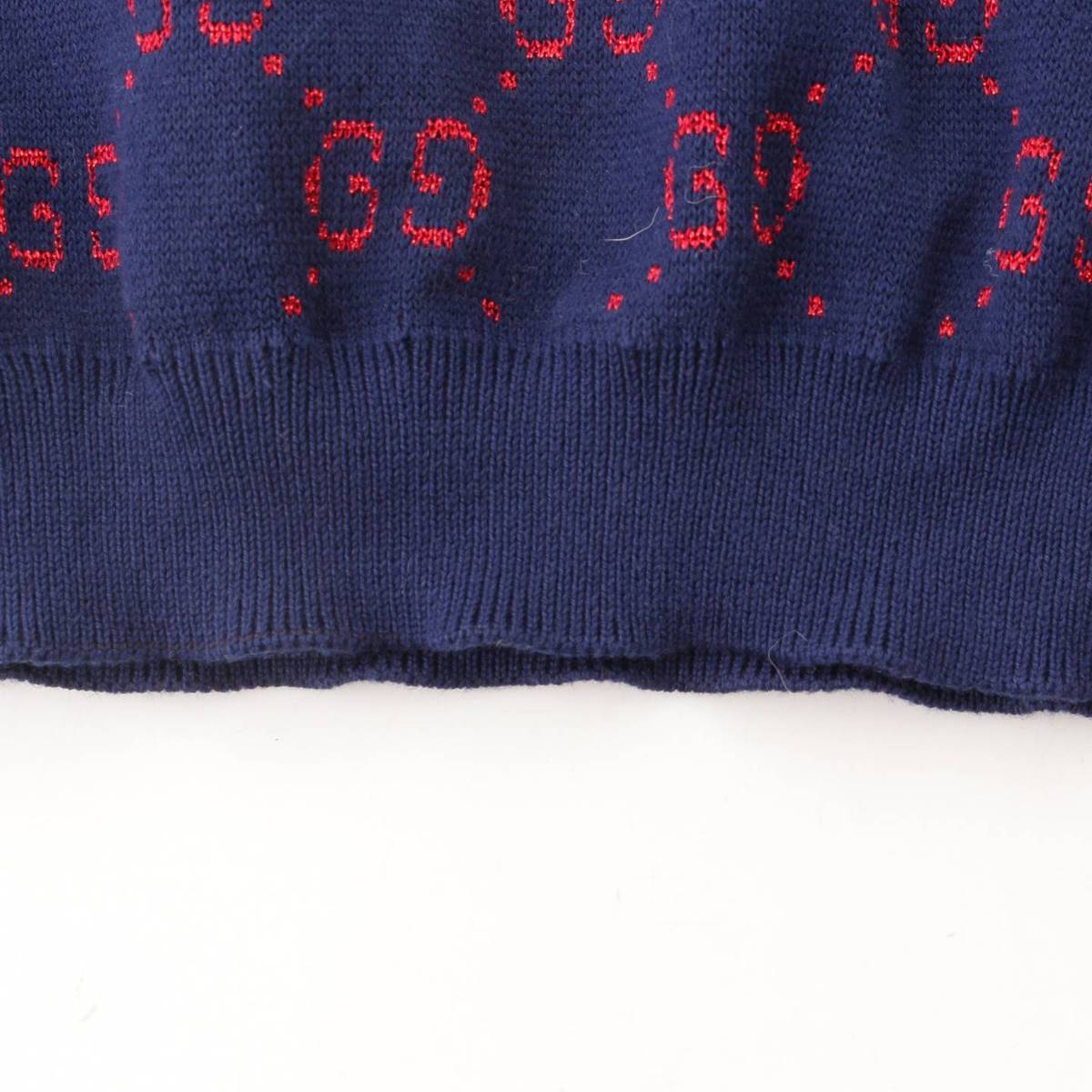 楽天市場】【グッチ】Gucci キッズ GG柄 ラメ ニット セーター