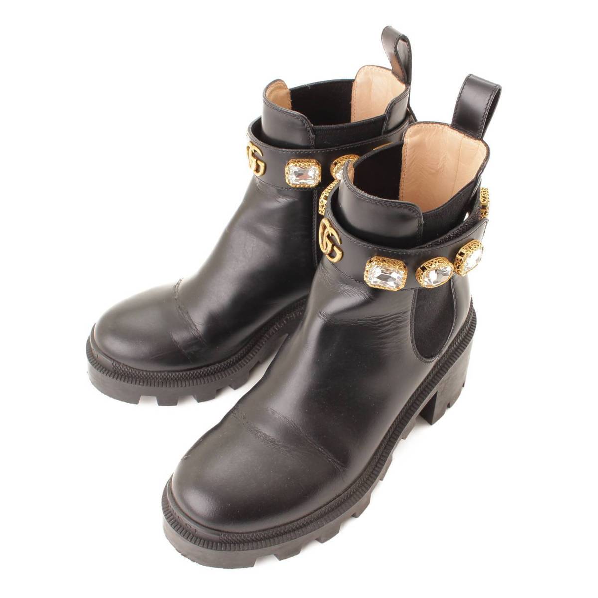 楽天市場】【グッチ】Gucci 19AW クリスタル ベルト付き レザー