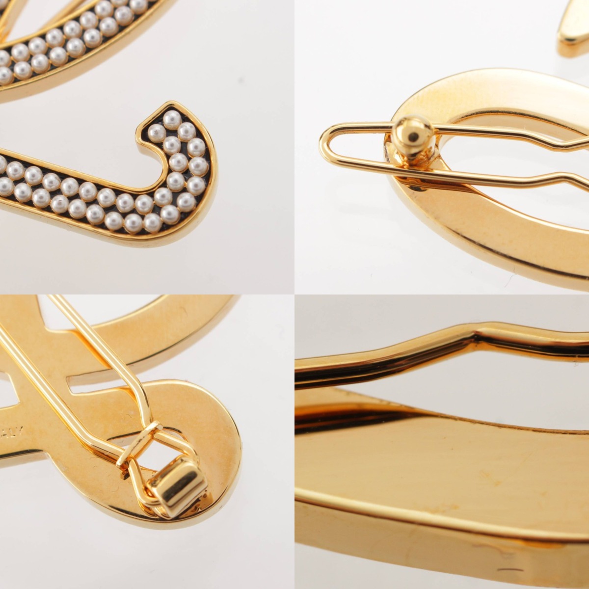 楽天市場】【ロエベ】Loewe Lロゴ Fパール ピンブローチ コサージュ