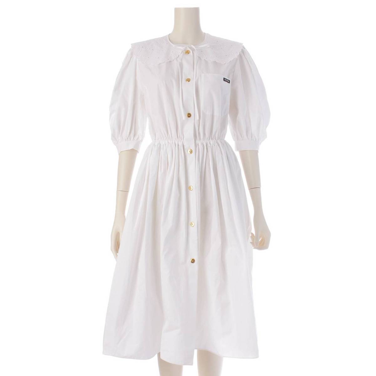 楽天市場】【ミュウミュウ】Miu Miu 21年 ホワイトポプリン デザイン襟